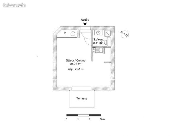 Appartement 1 pièce 24 m²