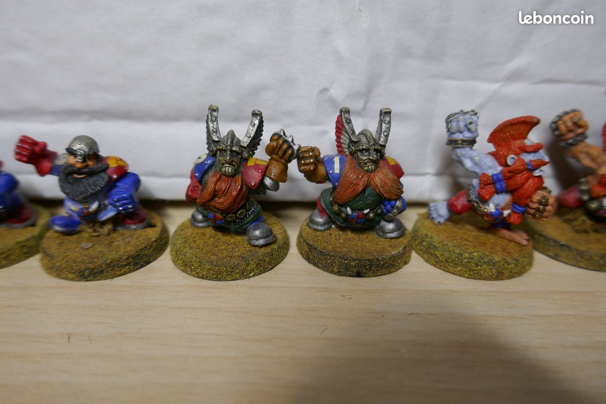 Equipe Nains Dwarves Dwarf métal Blood Bowl Bloodbowl games workshop (image 3)