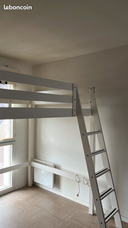 Lit à hauteur double blanc Ikea (image 1)