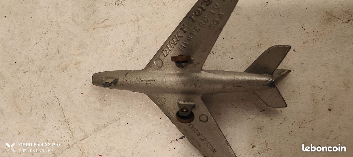 Dinky Toys Avion Mystère IV A Réf. 60A - Meccano France - Boîte D'Origine