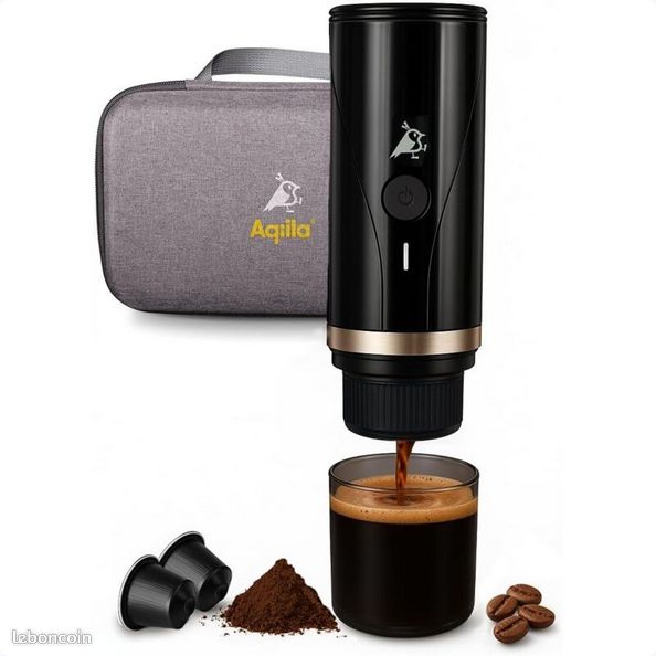 Machine à Expresso Portable 2 En 1 Jiawu - Cafetière Mini Électrique Capsules Ou Café Moulu Pour Voyage & Camping