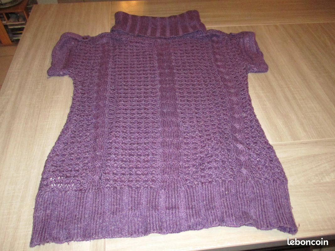 Pull col roulé violet Pimkie ou 38 Vêtements