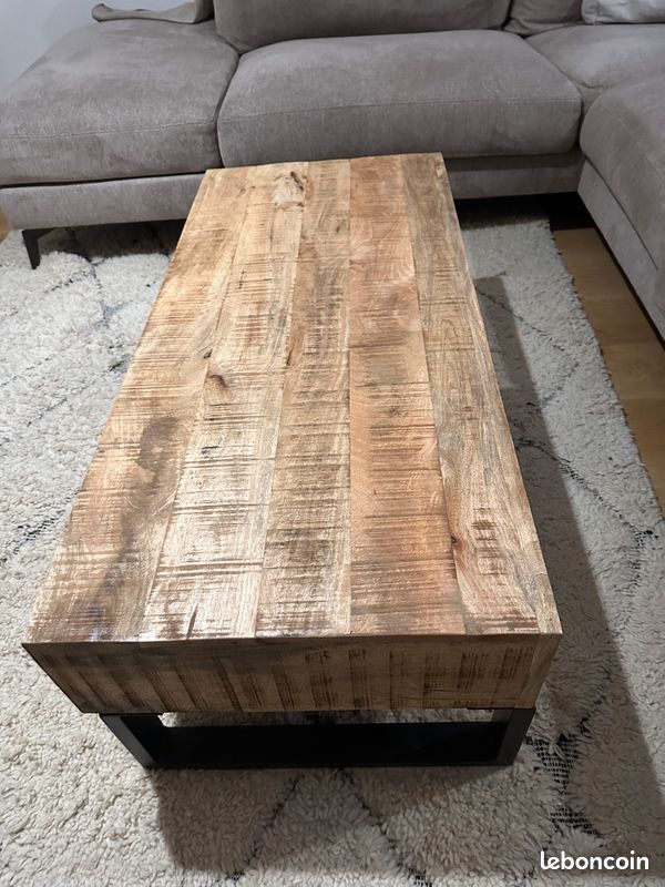 Table basse - bois Massif Manguier (image 2)
