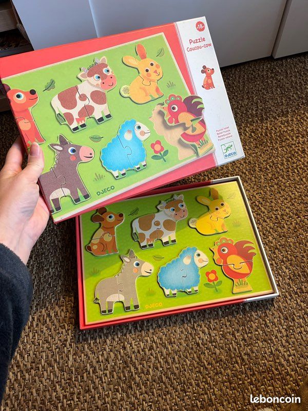 Puzzle en bois en relief Coucou cow Djeco (image 7)