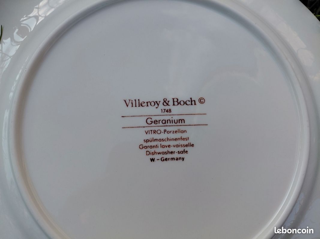 ANCIEN PLAT POISSON VILLEROY BOCH 658 EGRENURE 58 X 24 CM FAIENCE / ETAT CORRECT