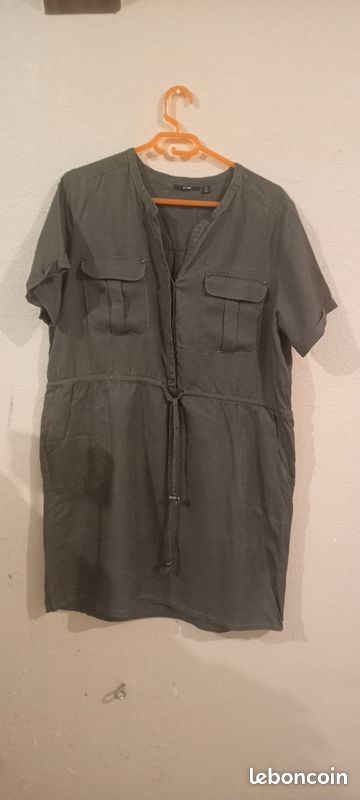 Tunique / robe vert kaki (image 1)