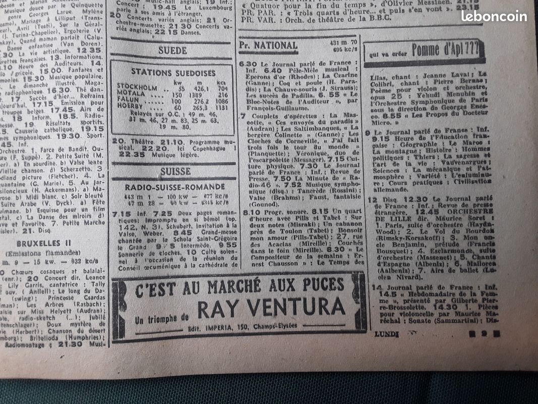 6 magazines la semaine radiophonique de 1946 (image 4)