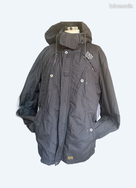 Parka noire homme G-Star Raw Denim (image 1)