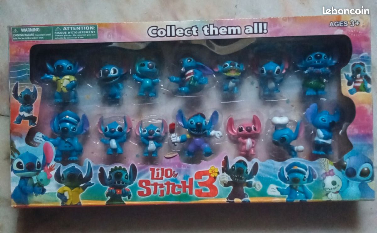 Coffret De 14 Figurines Lilo & Stitch - Figurines PVC - Occasion En Très Bon état