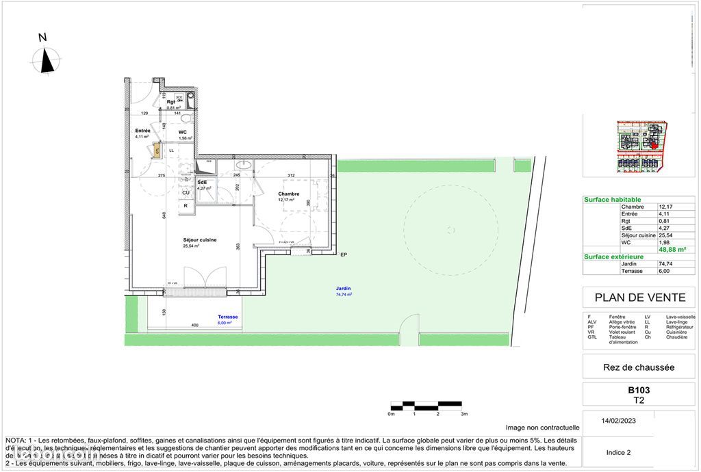 Appartement 2 pièces 49 m² · à Cormelles-le-Royal · 49 m² · 585 €/mois