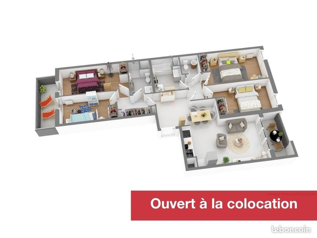 Appartement 5 pièces 96 m² · à Tours · 96 m² · 1 452 €/mois