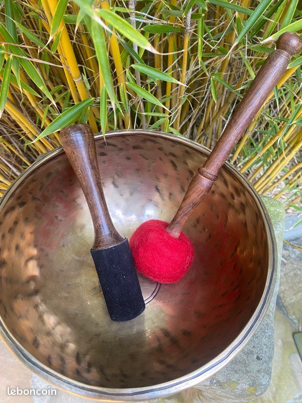 Rare véritable bol chantant tibétain full moon origine Nepal Sonotherapie zen yoga (image 6)
