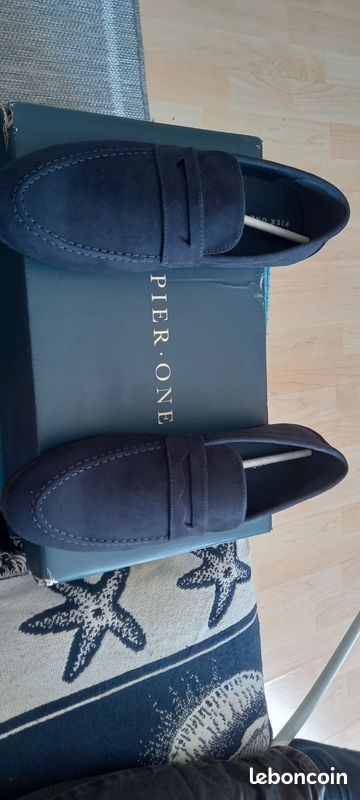 Mocassins bleue marine T 41 Pier One homme Chaussures