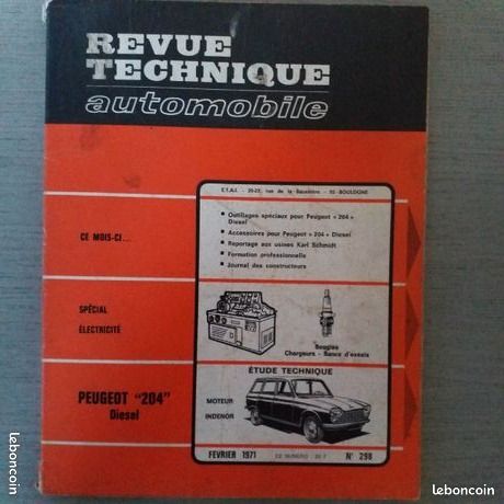Revue technique RTA Peugeot 204 diesel février 1971 (image 1)
