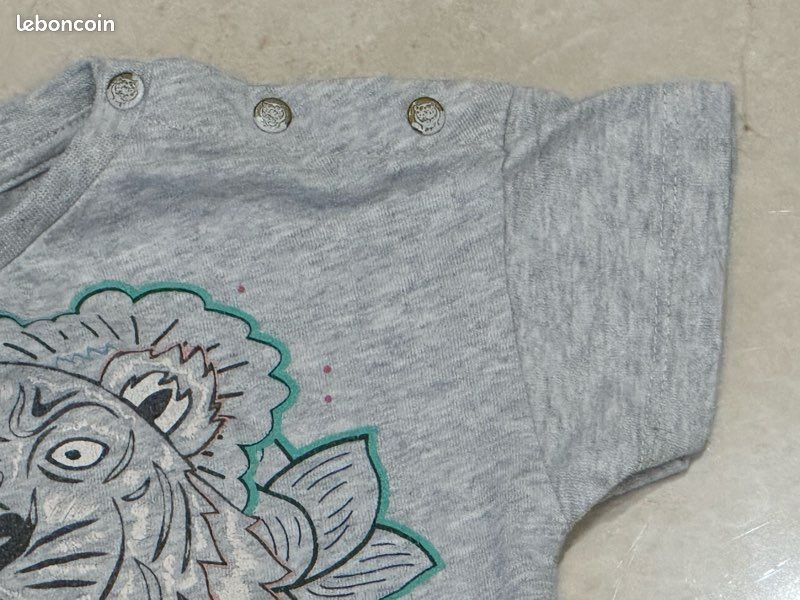 Robe grise bébé fille de marque Kenzo Kids, taille 3 ans/98 (image 5)