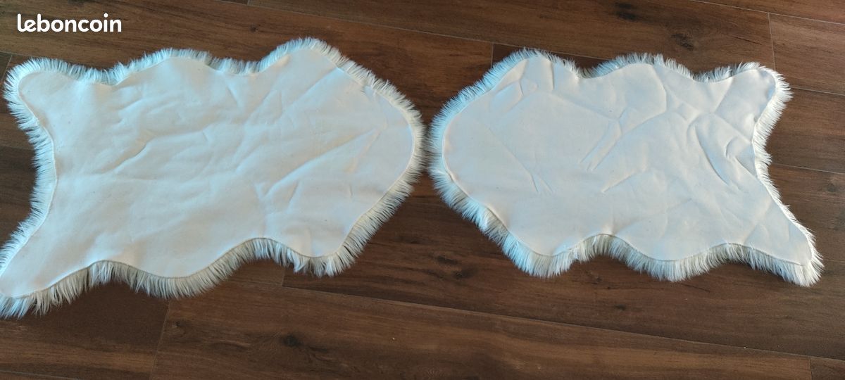 Lot de 2 tapis peau de mouton (image 3)
