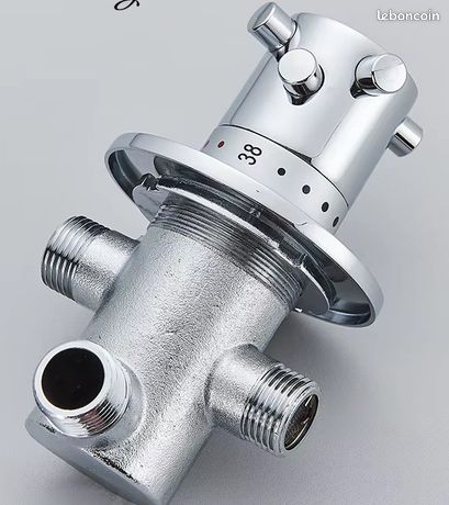 Robinet Mélangeur Thermostatique 3 Voies Chrome - Neuf, Pour Cuisine