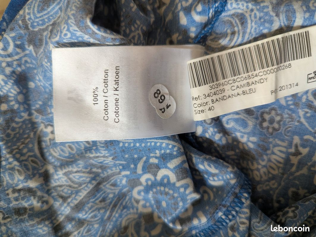 Chemise femme coton imprimée (image 7)