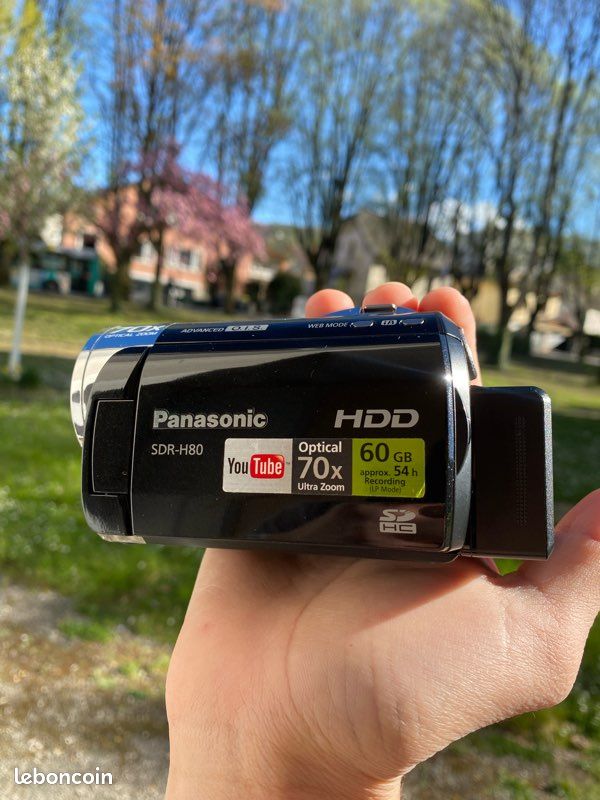CAMÉSCOPE PANASONIC SDR-H90 80 Go disque dur/carte SD 70x zoom optique