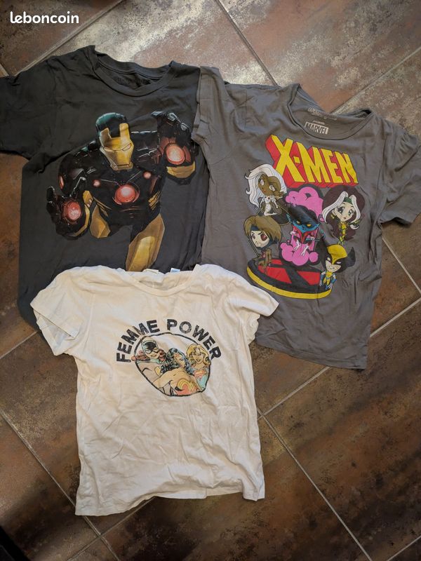 Tshirts Femme Super Héros (Wonder Woman/Iron Man/X-Men) Vêtements