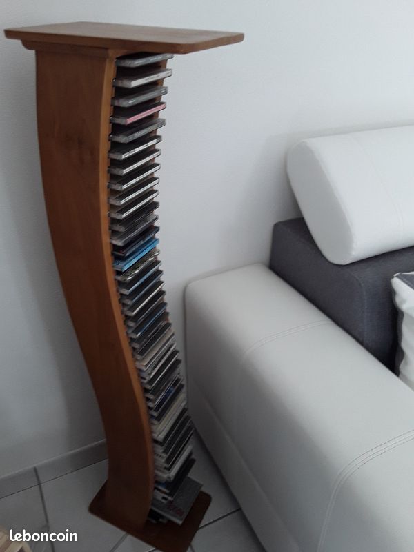 Meuble massif porte cd en teck (image 1)