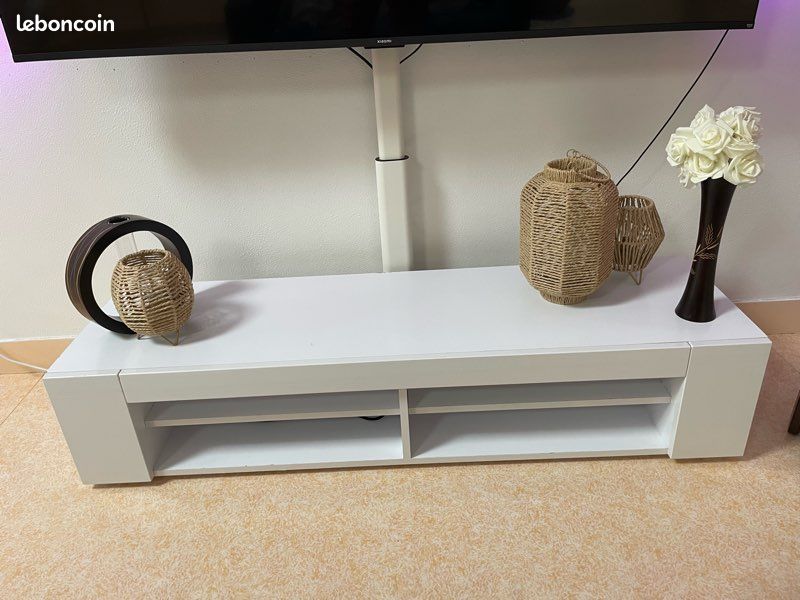 Table TV blanche - 140cm (image 3)