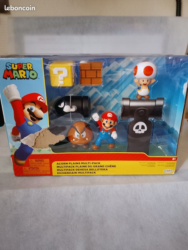 Coffret super mario 4 figurines et 1 accessoire : plaine du grand chene - figurine Nintendo - Jakks (image 1)
