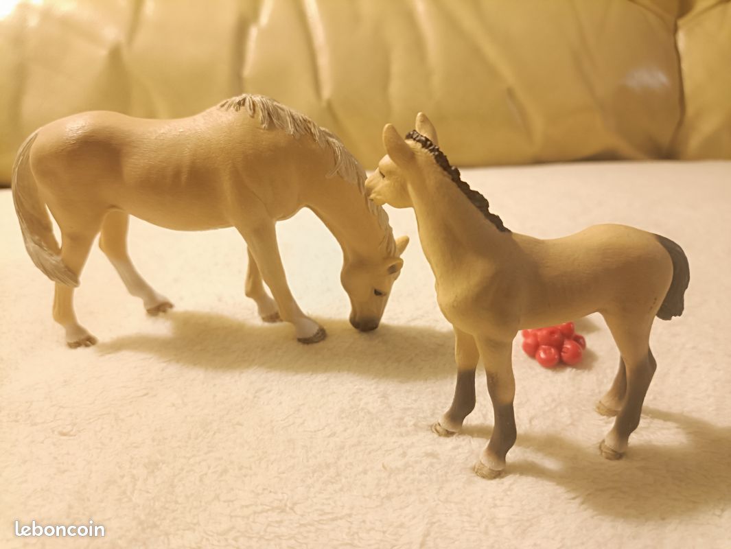 Lot Schleich jument et poulain Akhal Téké (image 4)