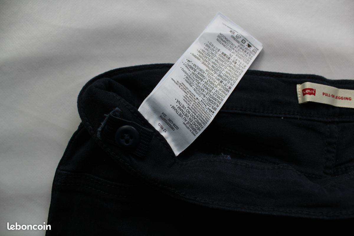 Jean Levi's Flex Stretch Pull-On Fille 12 ans Bleu Nuit NEUF Avec Étiquettes USA (image 6)