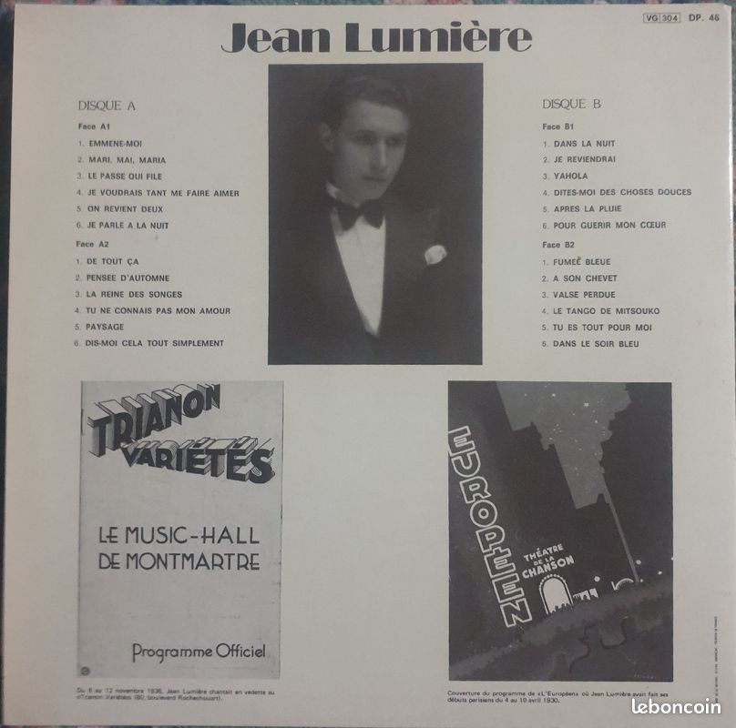 Vinyles 33T. Jean LUMIERE (image 3)