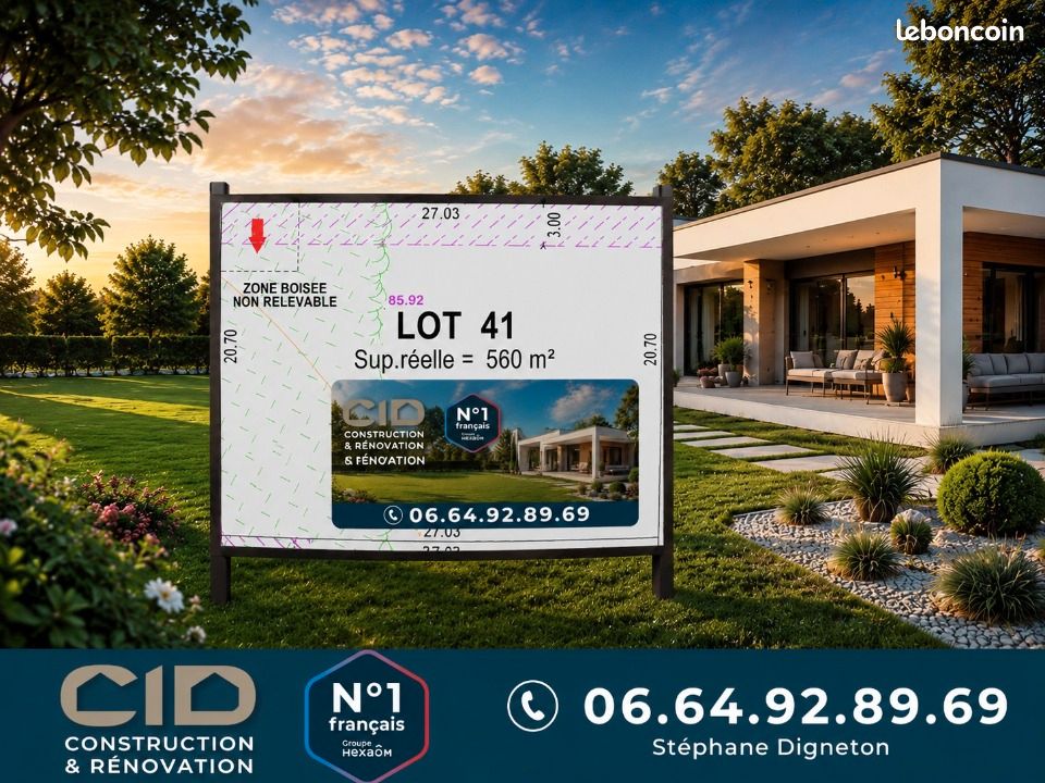 Terrain 560 m² · à Veigné · 107 000 €