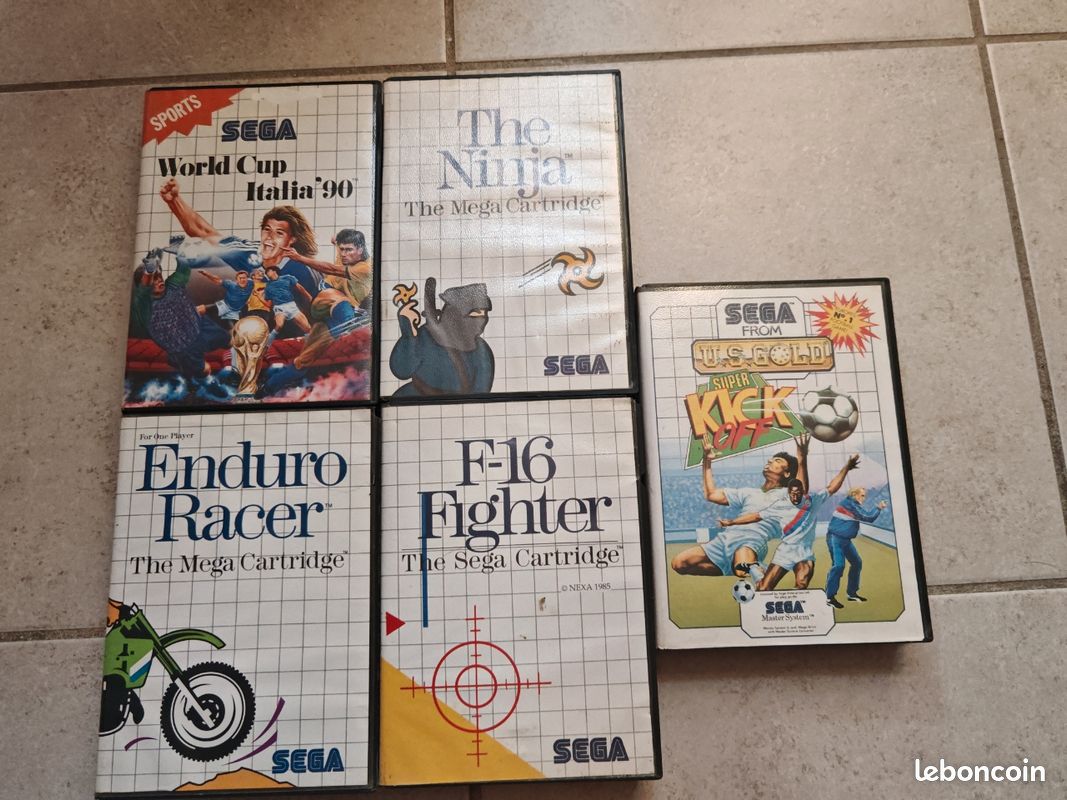 Lot Jeux Sega Master System Complet - Avec Wonder Boy - État Correct