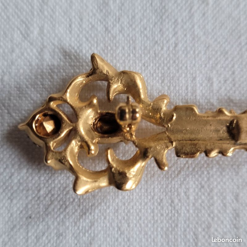 Broche Ancienne Avec Brillants - Occasion - Sans Marque - Bijou Vintage