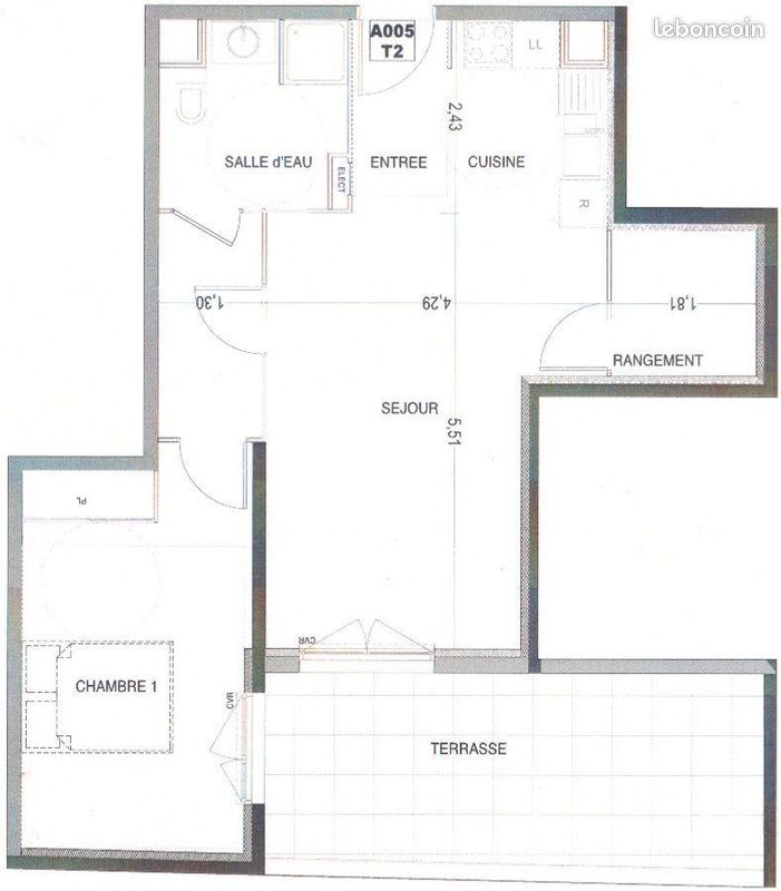 Appartement 2 pièces 57 m² à Marseille