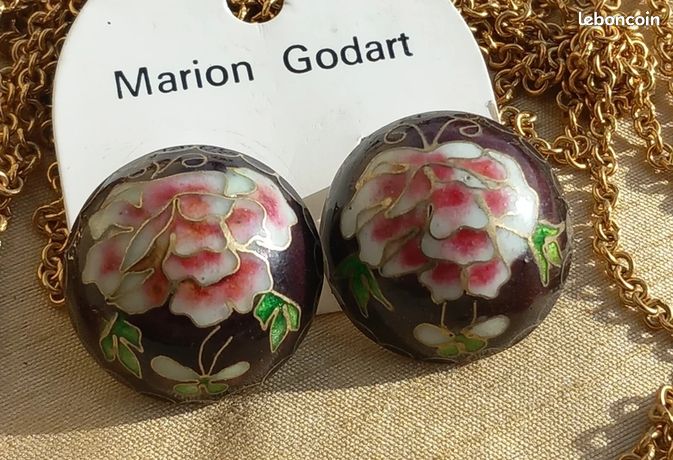 Collier Vintage Breloques Poissons Marion Godart - Bakélite Multicolore - Quasi-neuf