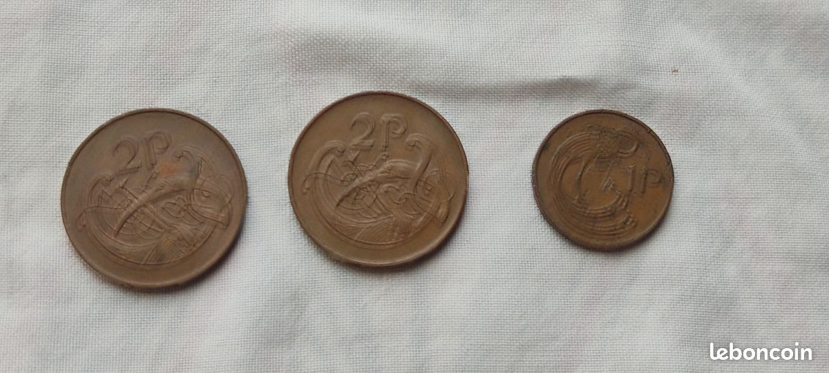 Lot de 3 pièces 5 pence Eire_Irlande 1974 et 1976 (image 3)