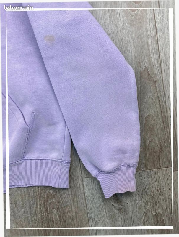 Hoodie/ Pull/ Sweat à capuche violet logo brodé Carhartt sur la manche #A22 - Taille XS (image 5)