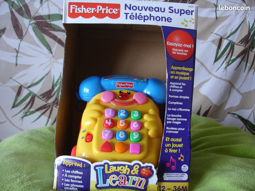 Téléphone Jouet Pour Tout-Petits – Son & Lumière, Musique, Éducatif – Cadeau Parfait (Rouge/Bleu)
