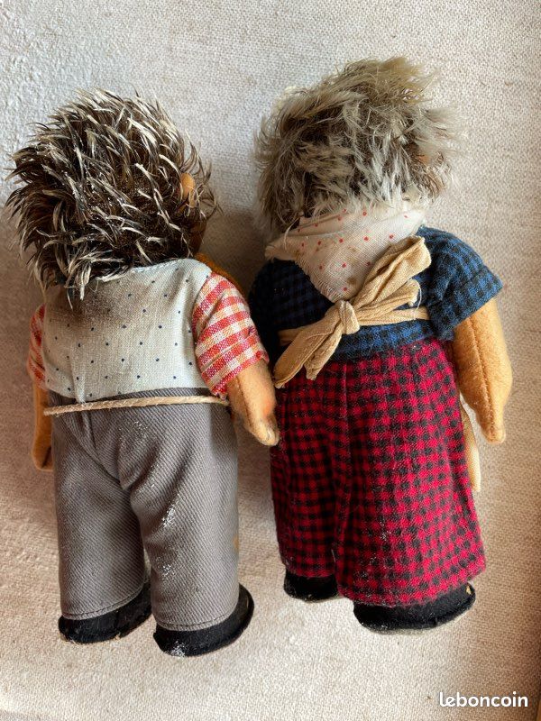 Ancien Jouet Hérisson Ski Mecky Steiff - Plastique Vintage
