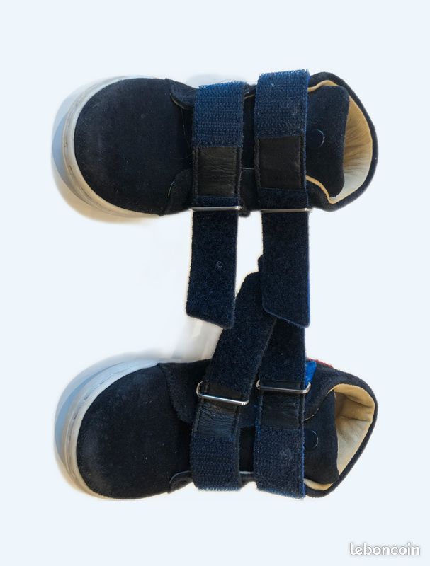 Chaussures Jacadi Taille 24 - Daim Bleu Marine Et Cuir Marron - Style Marin - Occasion