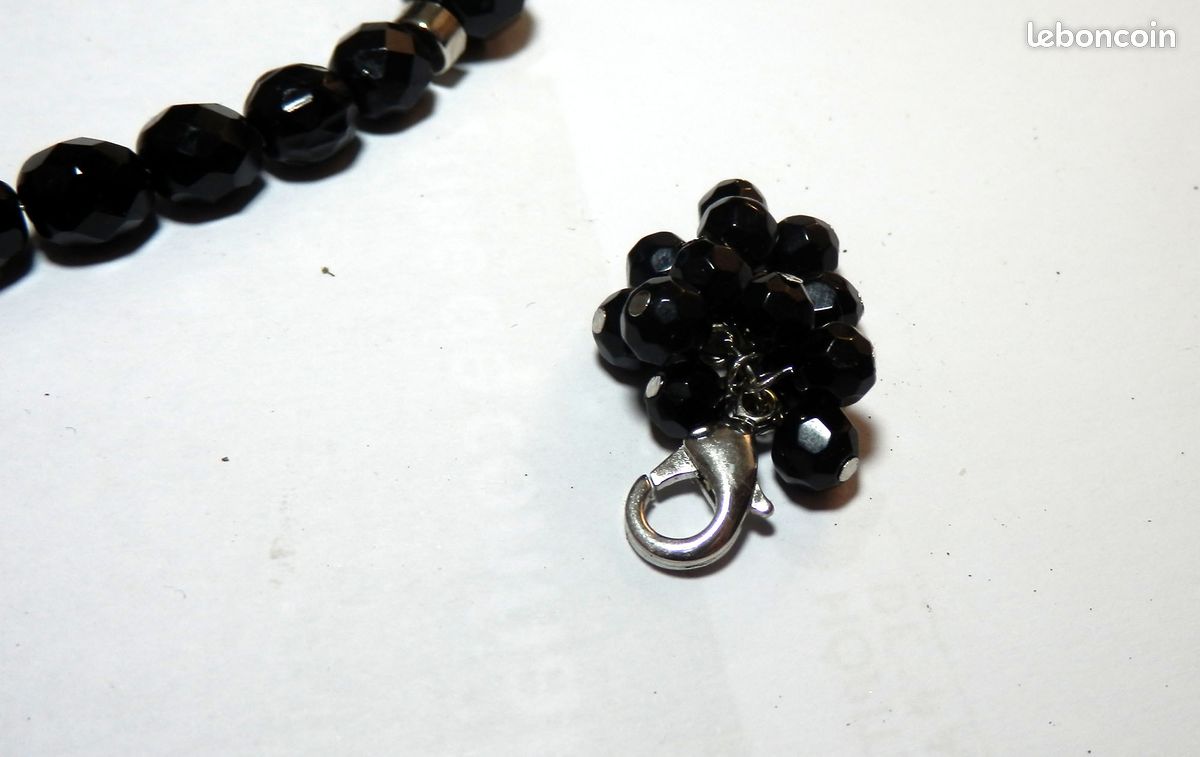 Collier pendentif amovible, perles de verre (image 4)