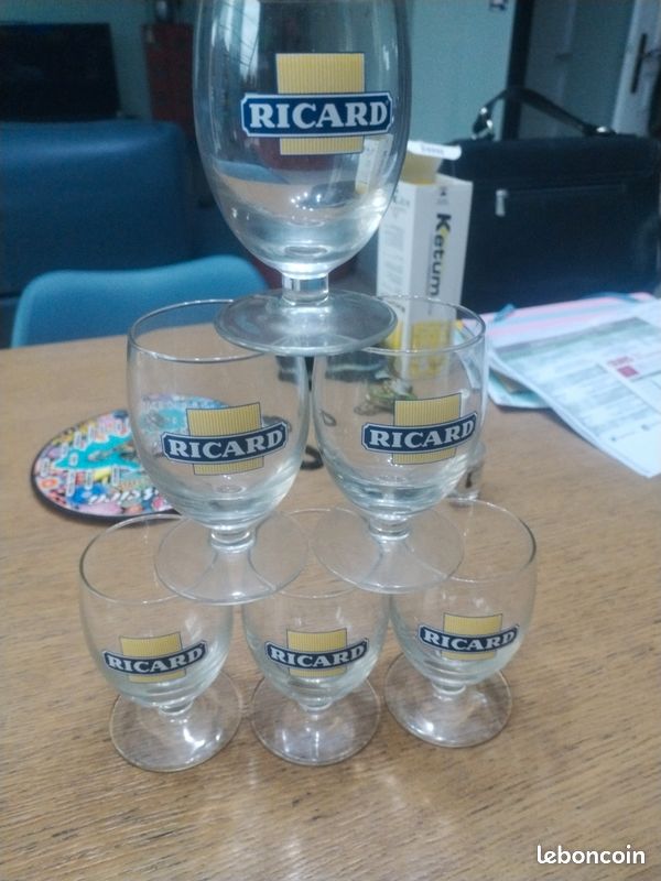 Service de 6 verres ballons Ricard Transparent - Vendu