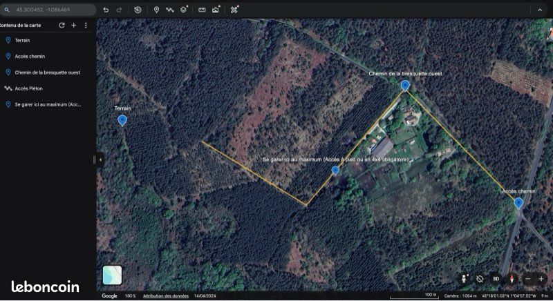 Terrain forestier zone naturelle / loisir non constructible – Vendays-Montalivet (33)