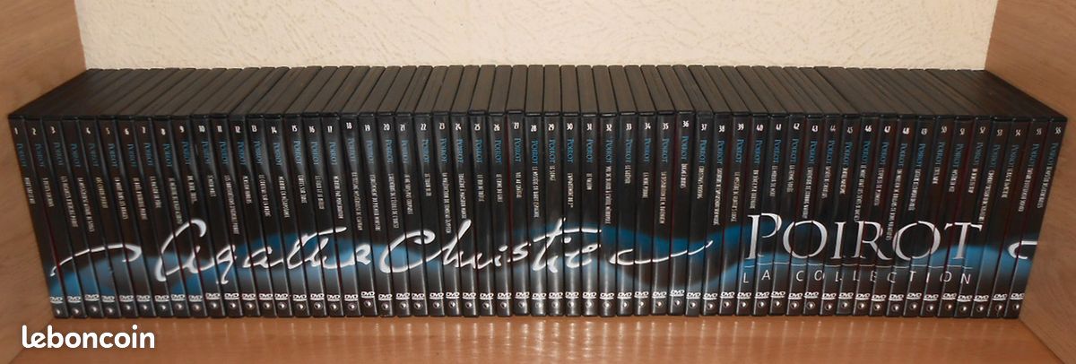 RARE: l'intégrale des 57 DVDs (56 n° +le HS) de HERCULE POIROT LA COLLECTION Atlas (Agatha Christie) (image 1)