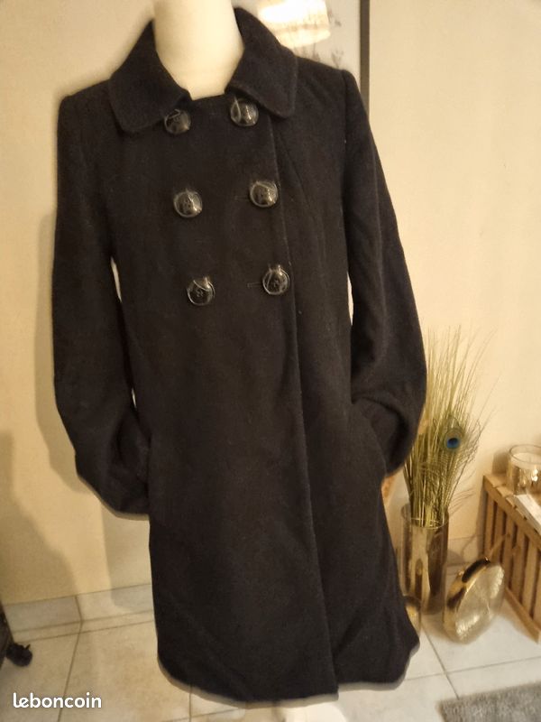 Manteau noir La Redoute taille 34 (image 4)