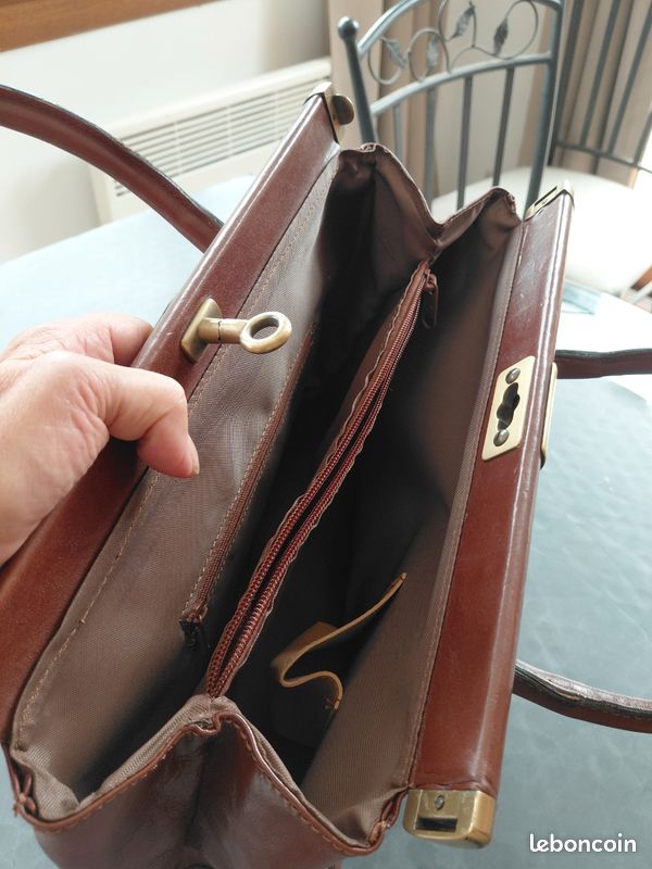 Grand sac cuir vintage (image 6)