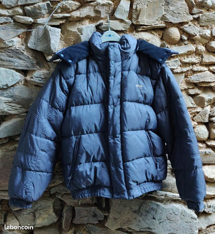 Veste matelassée Doudoune homme Schott NYC duvet d'oie/plume