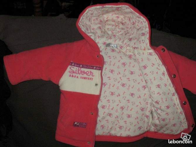 Epais manteau Rose Hiver Taille 3 /6 mois - NEUF (image 2)