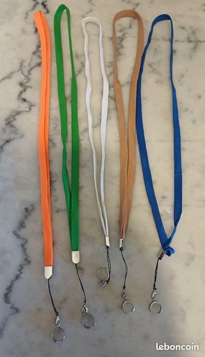 Lot de 150 - Tour de cou - porte badge, clés ou autre - couleurs mixtes (image 2)