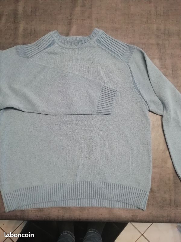 Pull homme bleu clair taille M (image 1)
